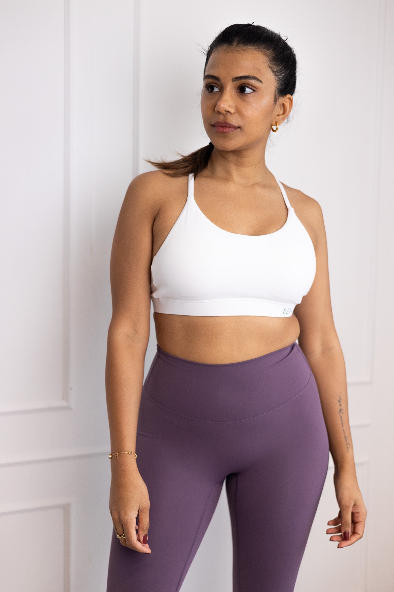 Bella Rose Sports Bra - White
