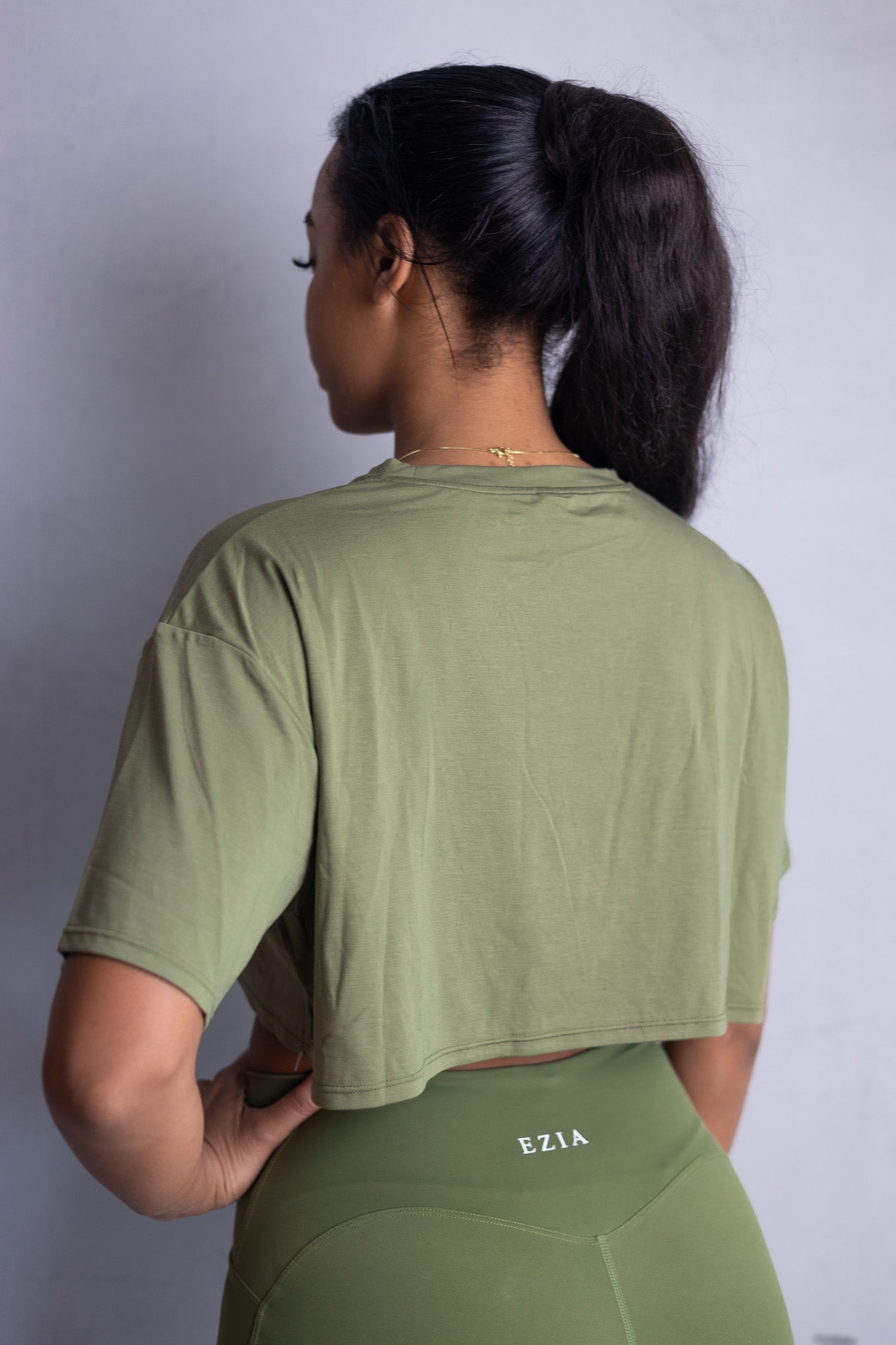 Mya Crop Top- Khaki