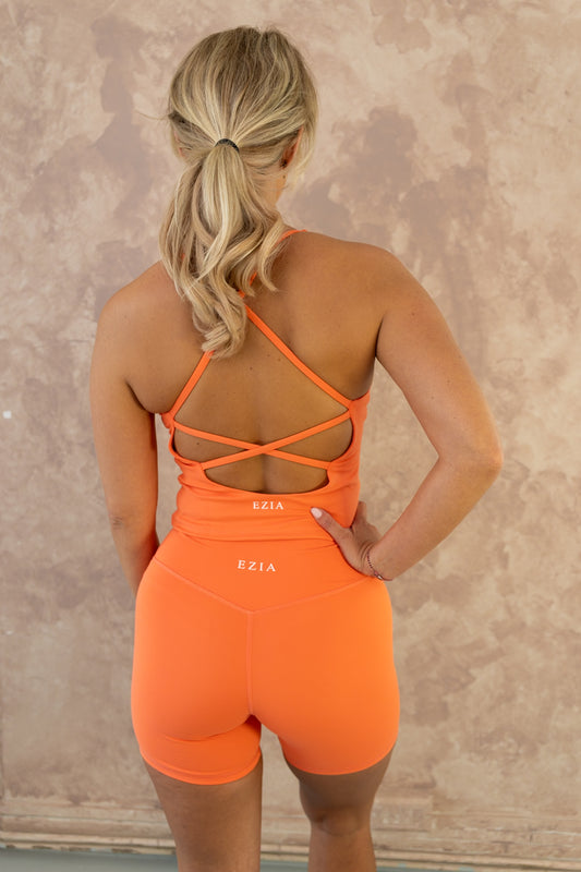 Gabriella Built-in Bra Vest - Coral