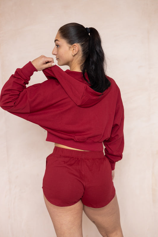 Nova Zip Hoodie - Scarlet