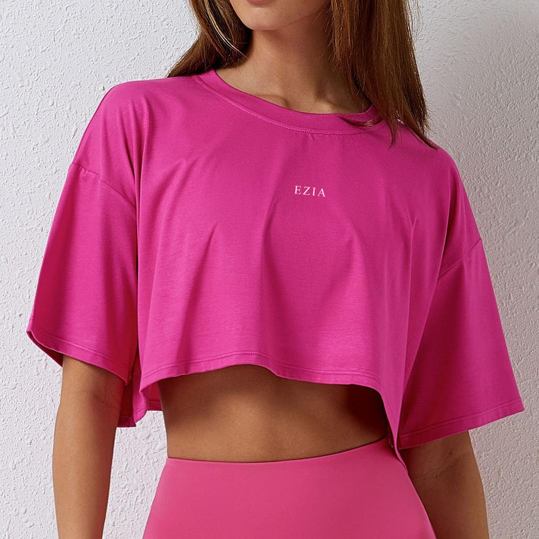 Mya Crop Top - Pink Rose