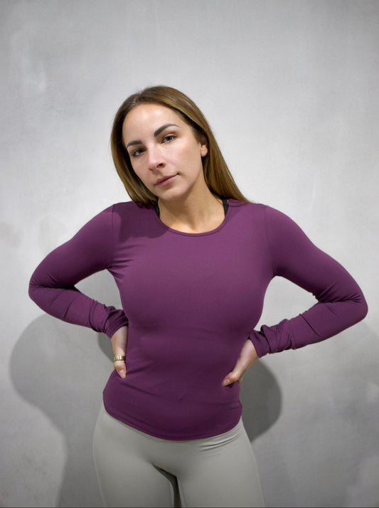 Gabriella Long Sleeve Top - Plum