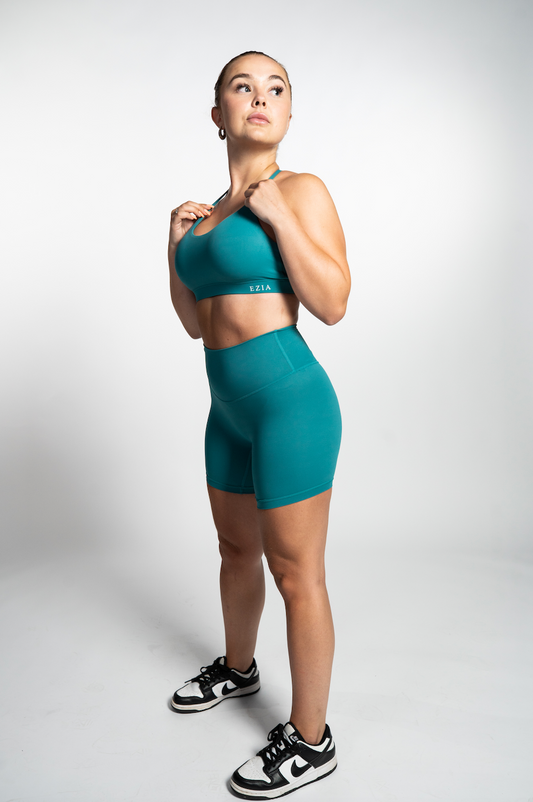 Bella Rose Shorts - Teal