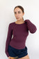 Gabriella Long Sleeve Top - Plum
