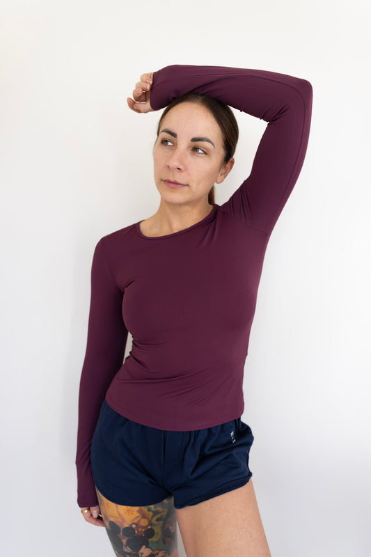 Gabriella Long Sleeve Top - Plum