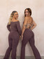 Lorenza Flared Leggings - Fig