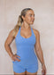 Cassia Built-In Bra Tank - Powder Blue