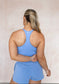 Cassia Built-In Bra Tank - Powder Blue