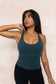 Cassia Built-In Bra Vest - Emerald