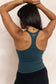 Cassia Built-In Bra Vest - Emerald