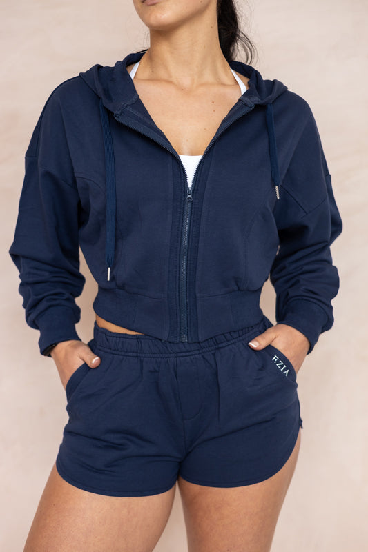 Nova Zip Hoodie - Navy