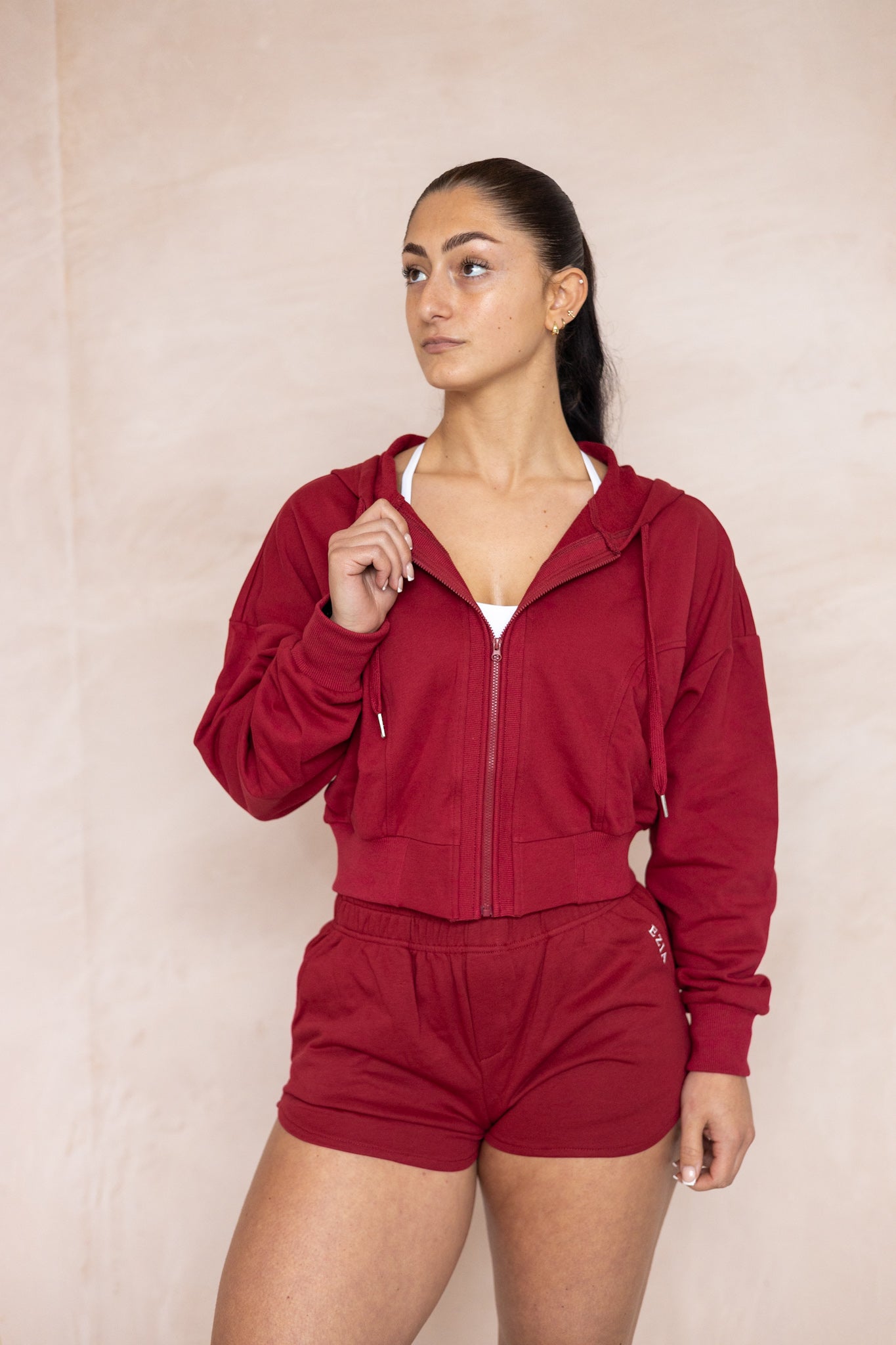 Nova Zip Hoodie - Scarlet