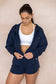 Nova Zip Hoodie - Navy