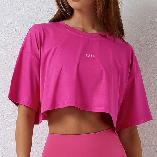 Mya Crop Top - Pink Rose