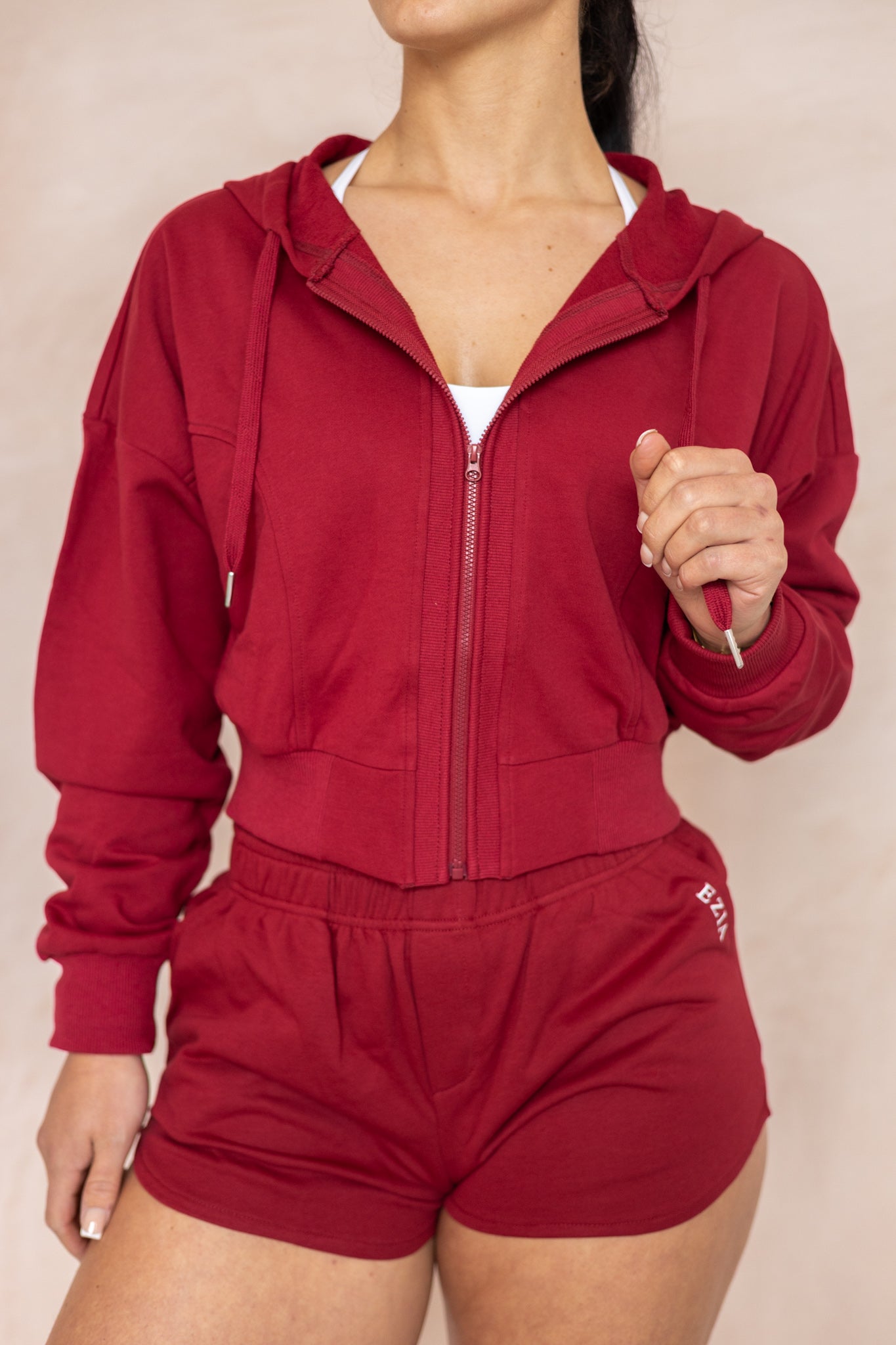 Nova Zip Hoodie - Scarlet